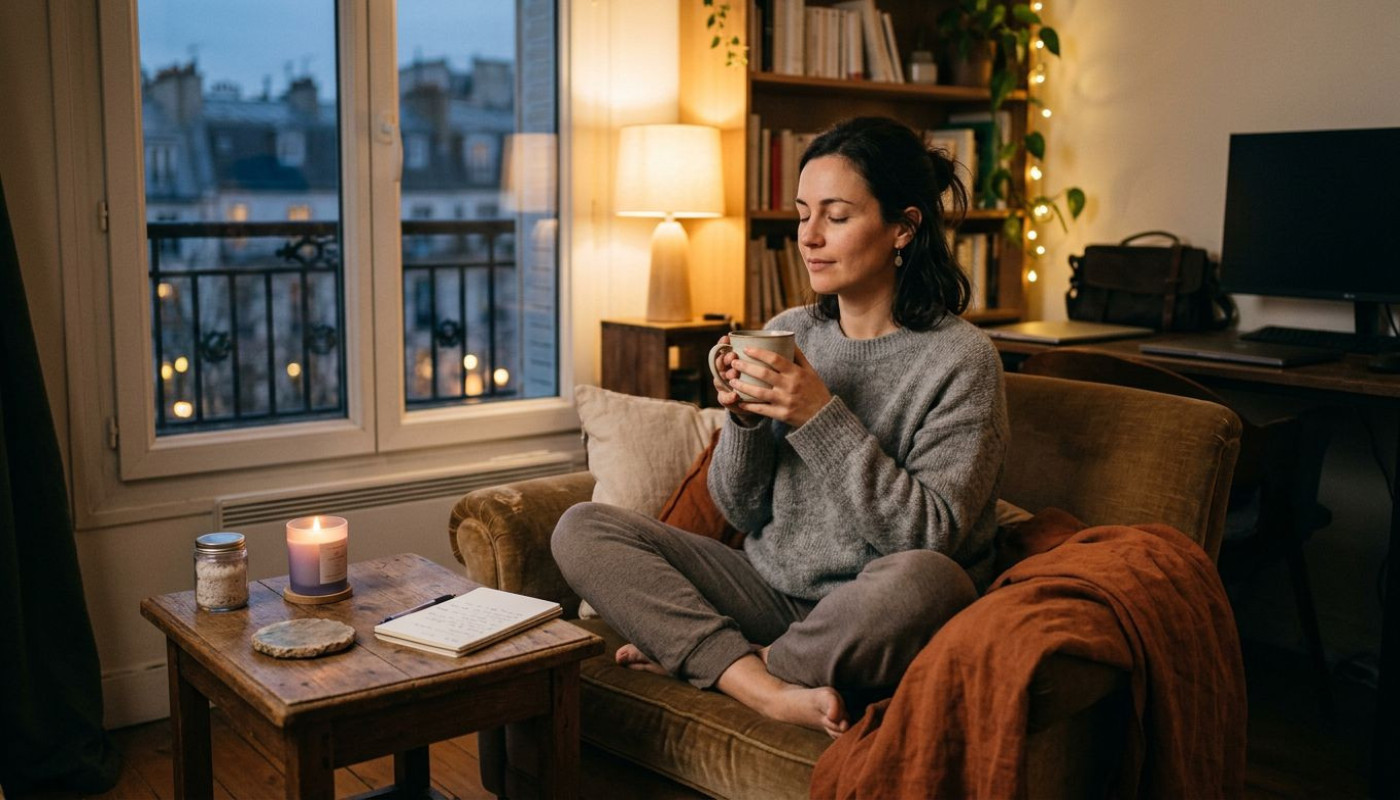 Petits rituels du soir pour oublier le stress professionnel